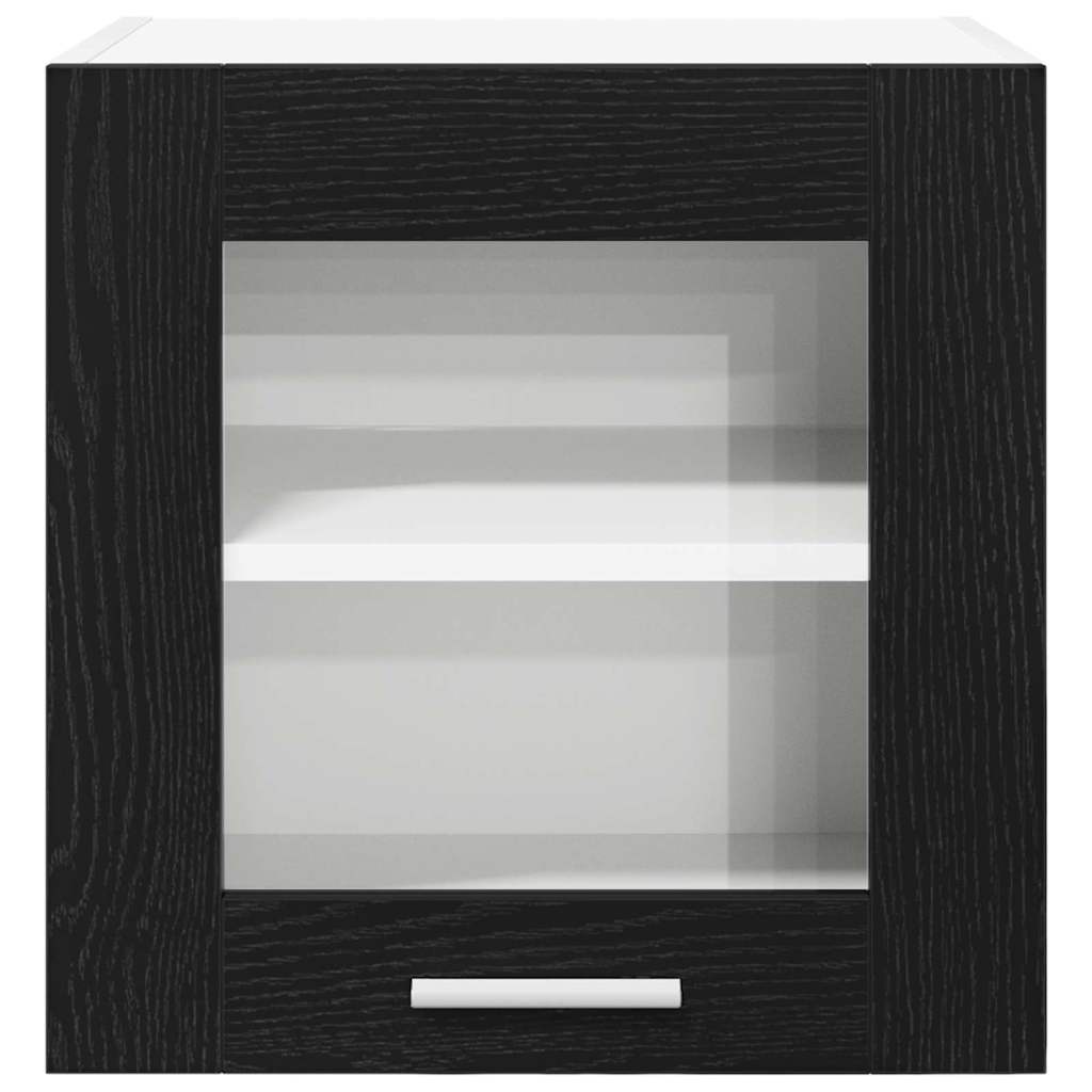 vidaXL Κρεμαστό ντουλάπι Riga 2 pcs Μαύρη Οξυά 40 x 31 x 40 εκ.