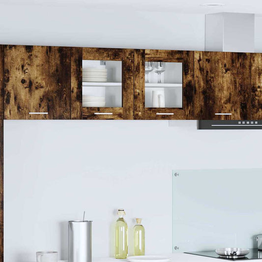 vidaXL Κρεμαστό ντουλάπι Riga 2 pcs Καπνιστό Δρύς 40 x 31 x 40 εκ.