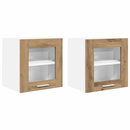 vidaXL Κρεμαστό ντουλάπι Riga 2 pcs Artisan Oak 40 x 31 x 40 εκ.