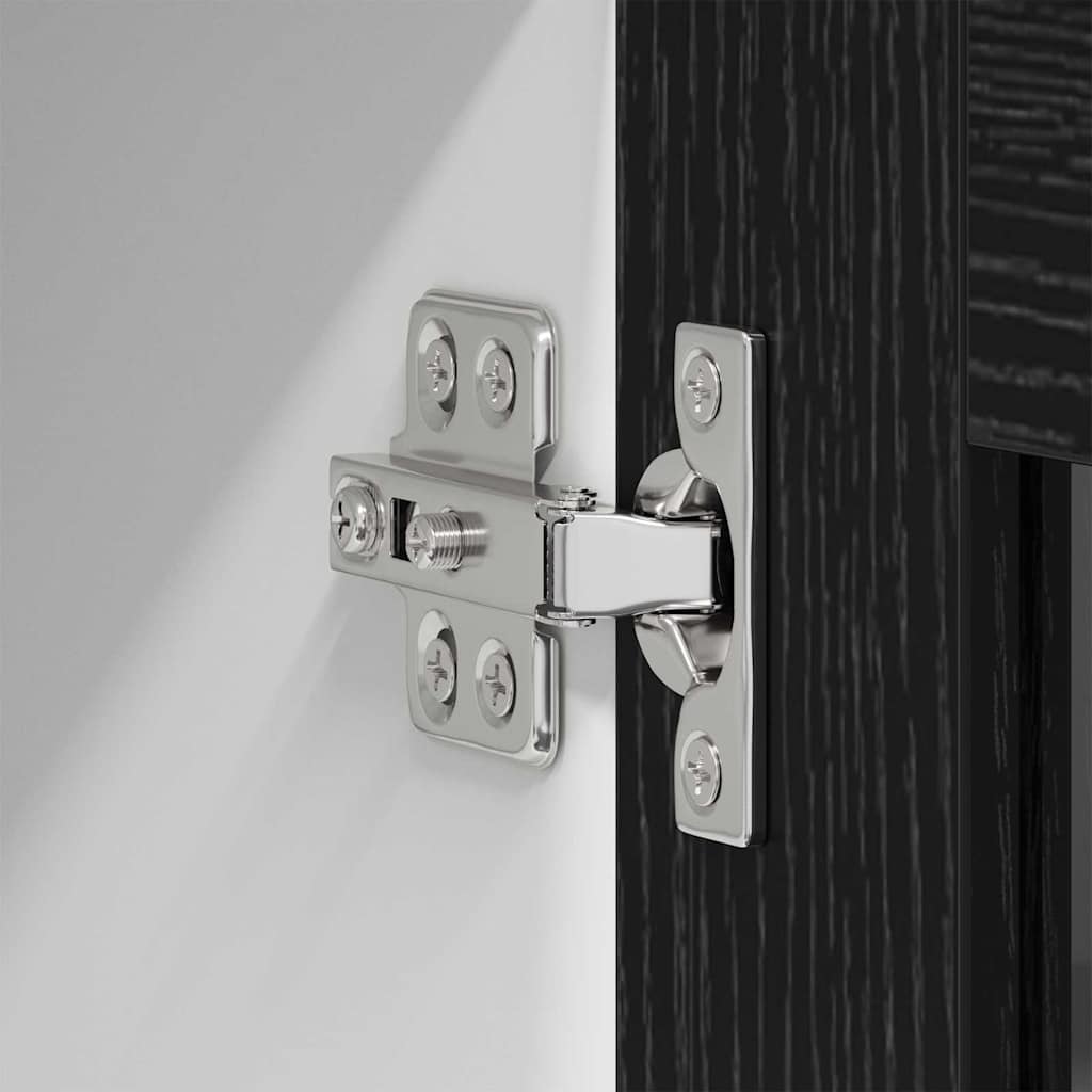 vidaXL Κρεμαστό ντουλάπι με ράφι Riga 2 pcs Μαύρη Οξυά 60 x 31 x 40 εκ