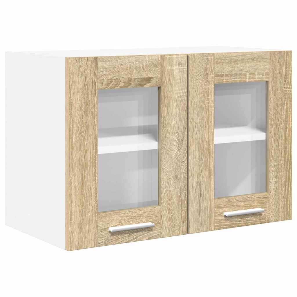 vidaXL Κρεμαστό ντουλάπι Riga 2 pcs Δρύς Sonoma 60 x 31 x 40 εκ