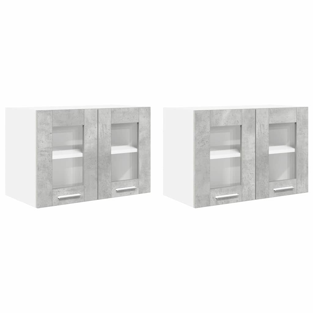vidaXL Κρεμαστό ντουλάπι Riga 2 pcs Σκυρόδεμα Γκρι 60 x 31 x 40 εκ