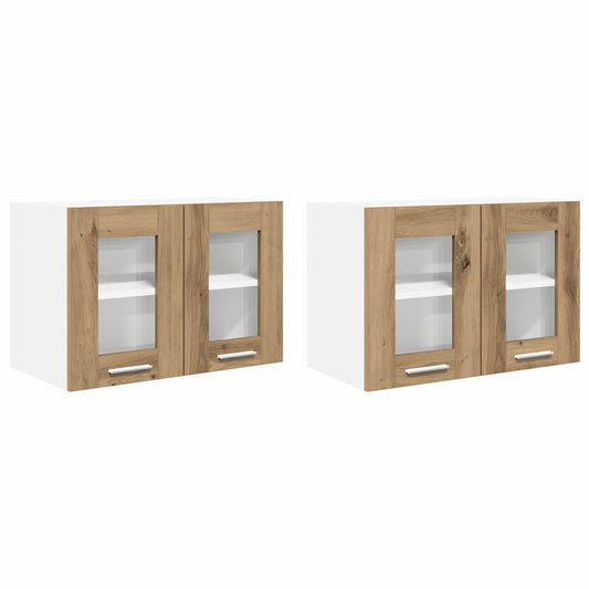 vidaXL Κρεμαστό ντουλάπι Riga 2 pcs Artisan Oak 60 x 31 x 40 εκ