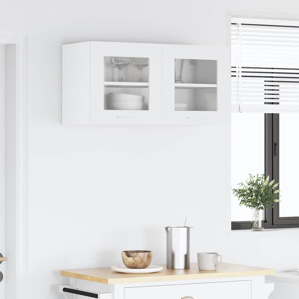 vidaXL Κρεμαστό ντουλάπι Riga Λευκό 80 x 31 x 40 εκ Επεξεργασμένο ξύλο