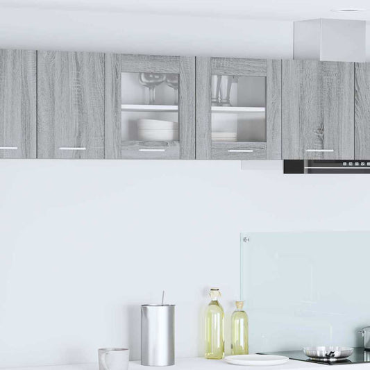 vidaXL Κρεμαστό ντουλάπι Γκρι Σομόνα και Λευκό 80 x 31 x 40 εκ