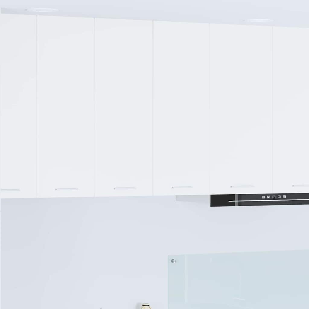 vidaXL Κρεμαστό ντουλάπι με ράφι Riga 2 pcs Λευκό 30 x 31 x 80 εκ.