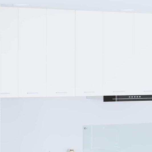 vidaXL Κρεμαστό ντουλάπι με ράφι Riga 2 pcs Λευκό 30 x 31 x 80 εκ.