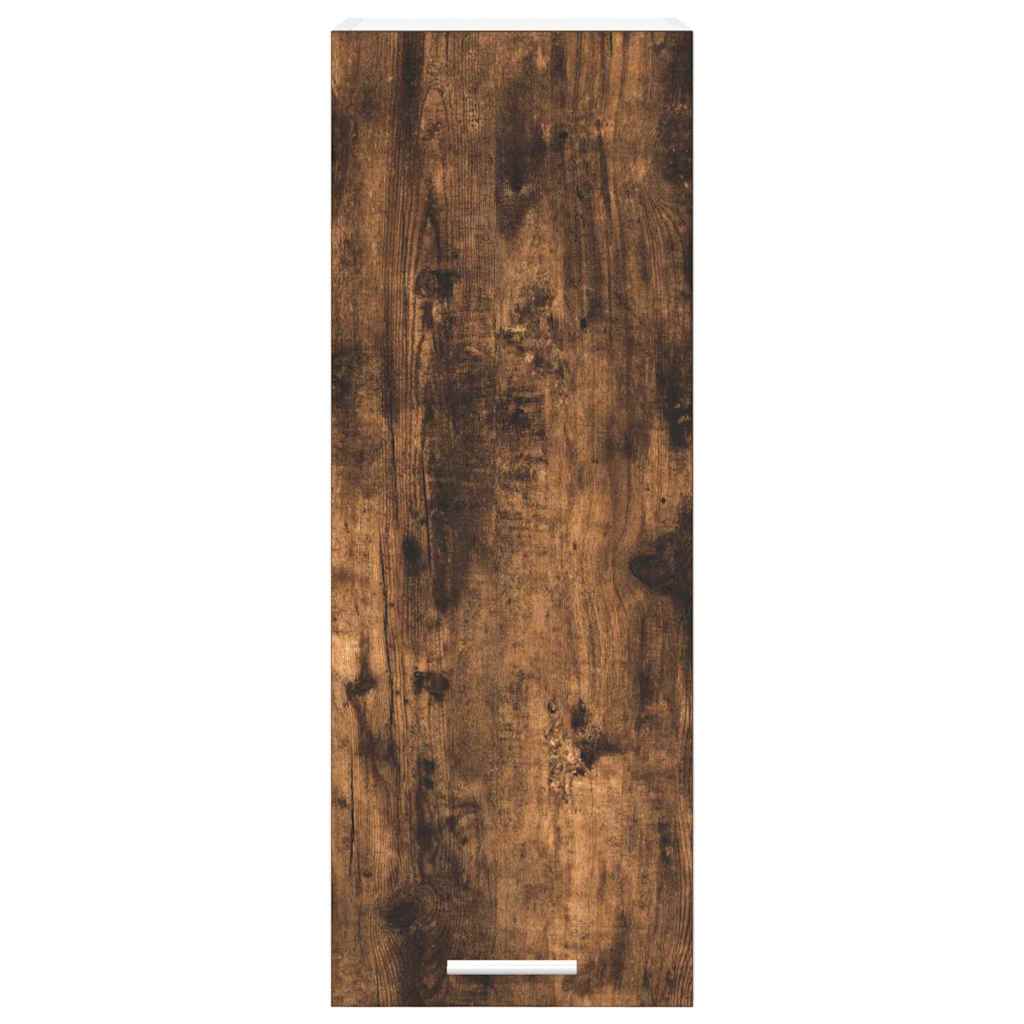 vidaXL Κρεμαστό ντουλάπι με ράφι Riga 2 pcs Καπνιστός Δρυς και Λευκό