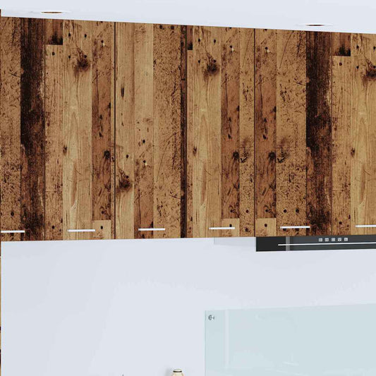 vidaXL Κρεμαστό ντουλάπι 2 pcs Παλαιό Ξύλο και Λευκό 30 x 31 x 80 εκ.