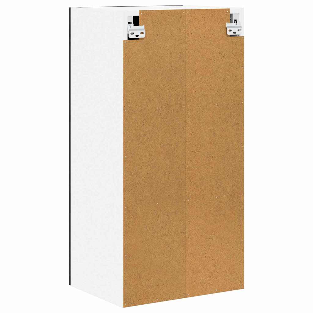 vidaXL Κρεμαστό ντουλάπι Riga Μαύρος Δρυς και Λευκό 40 x 31 x 80 εκ.