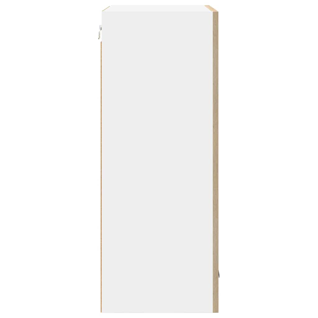 vidaXL Κρεμαστό ντουλάπι Σομόνα Δρυς και Λευκό 50 x 31 x 80 εκ.