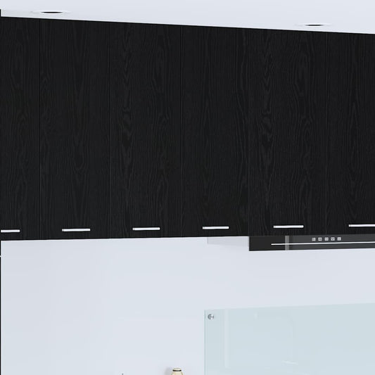 vidaXL Κρεμαστό ντουλάπι με ράφι Riga Μαύρη Οξυά 60 x 31 x 80 εκ.