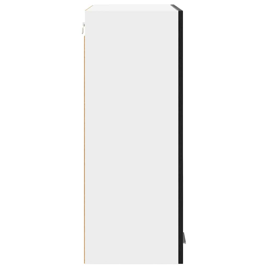 vidaXL Κρεμαστό ντουλάπι με ράφι Riga Μαύρη Οξυά 60 x 31 x 80 εκ.