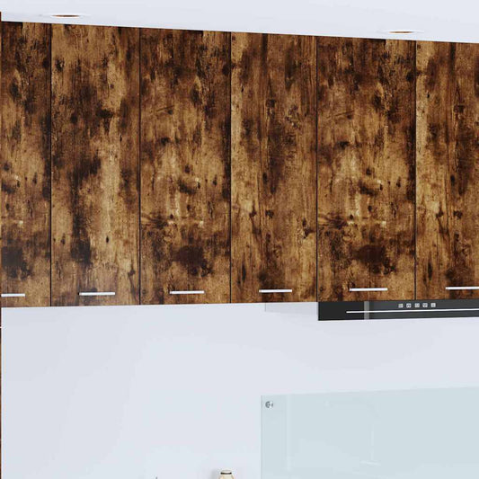 vidaXL Κρεμαστό ντουλάπι με ράφι Riga Καπνιστό Δρύς 60 x 31 x 80 εκ.