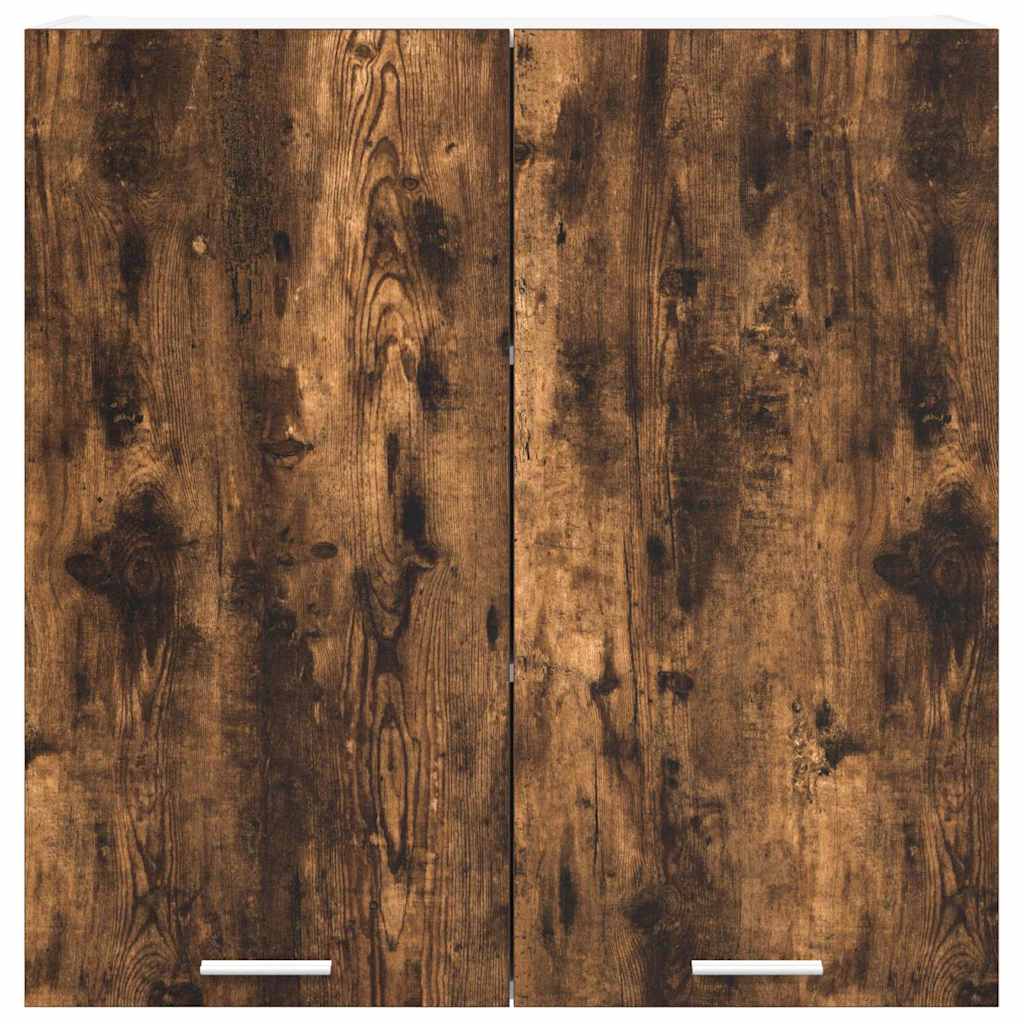 vidaXL Κρεμαστό ντουλάπι με ράφι Riga Καπνιστό Δρύς 80 x 31 x 80 εκ.