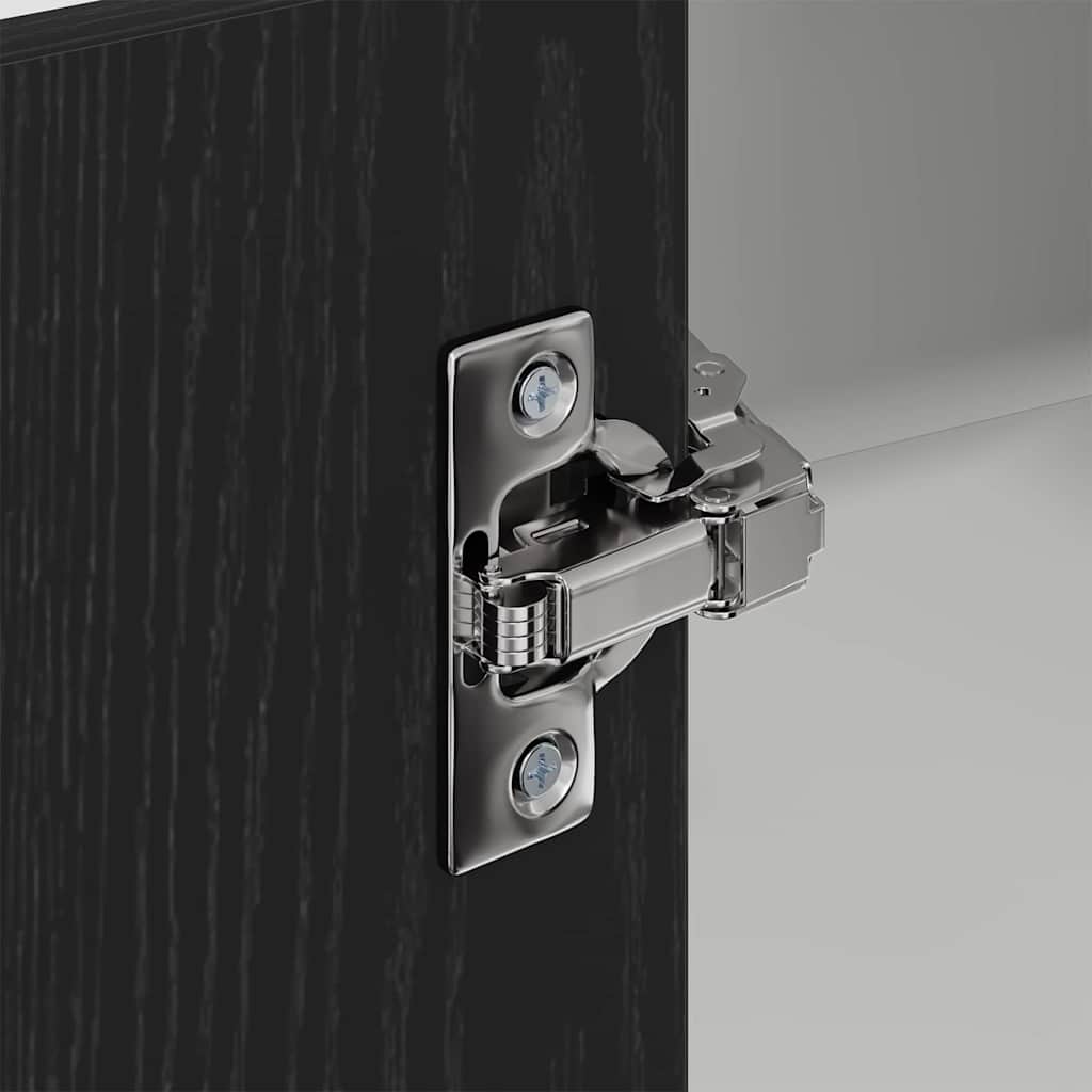 vidaXL Κρεμαστό ντουλάπι Riga Μαύρος Δρυς και Λευκό 57 x 57 x 80 εκ.