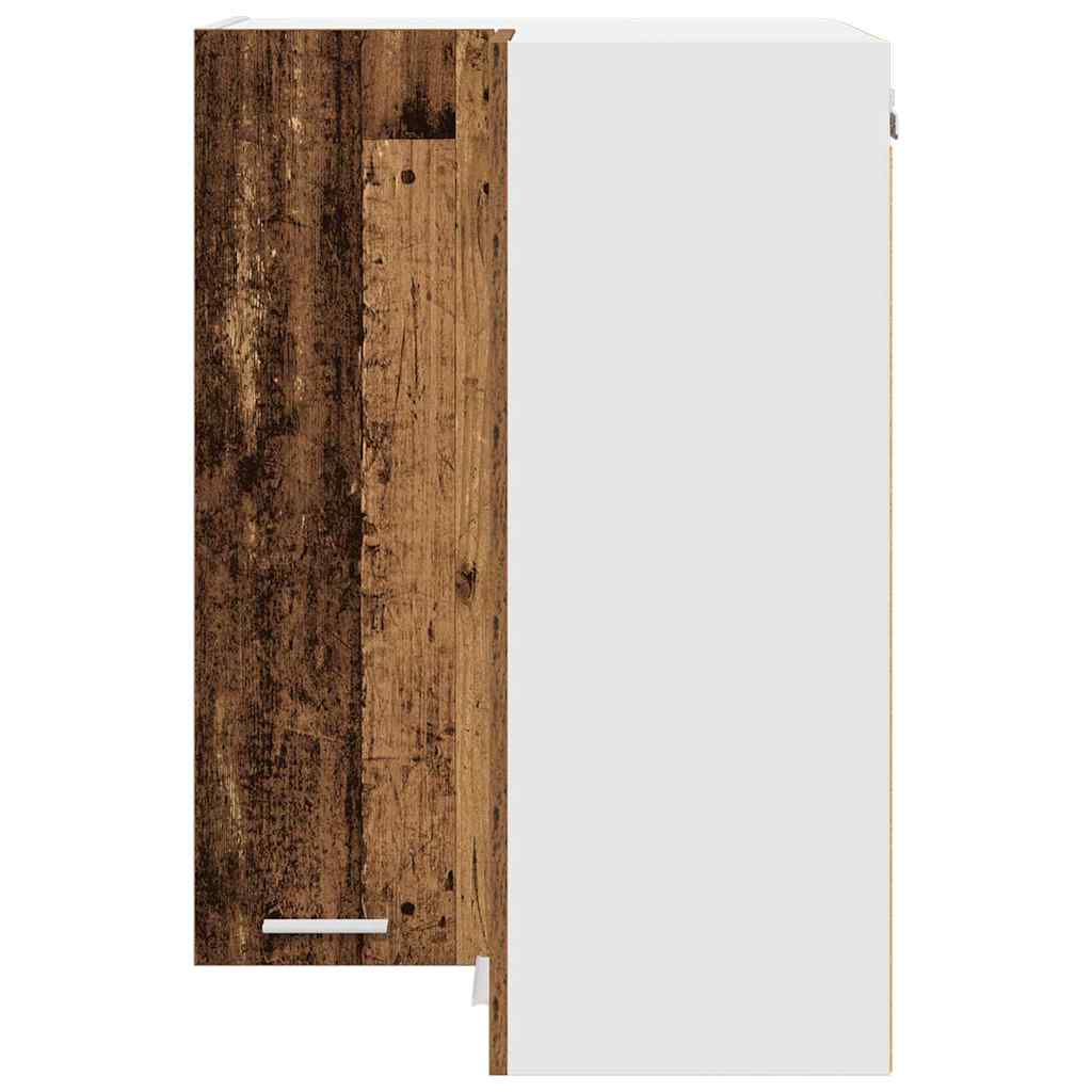 vidaXL Κρεμαστό ντουλάπι Riga Παλαιό Ξύλο και Λευκό 57 x 57 x 80 εκ.