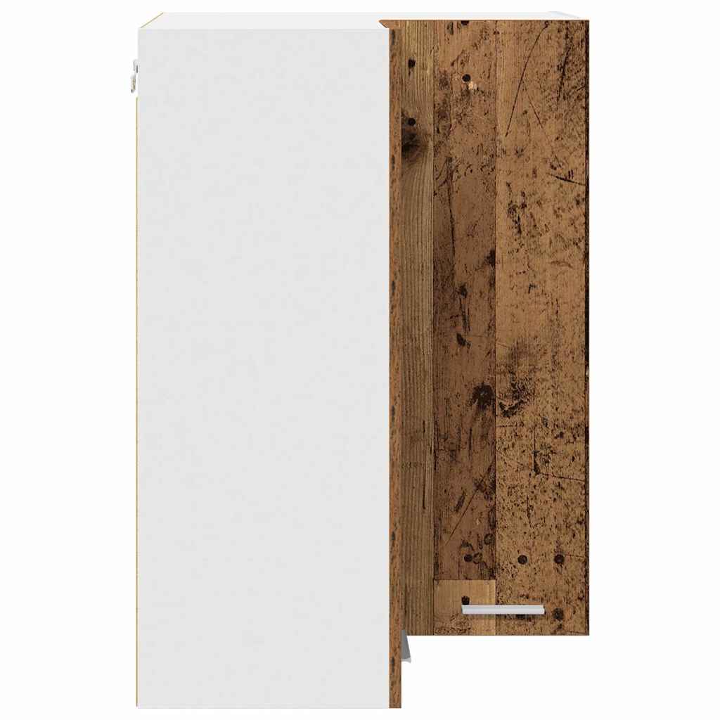vidaXL Κρεμαστό ντουλάπι Riga Παλαιό Ξύλο και Λευκό 57 x 57 x 80 εκ.