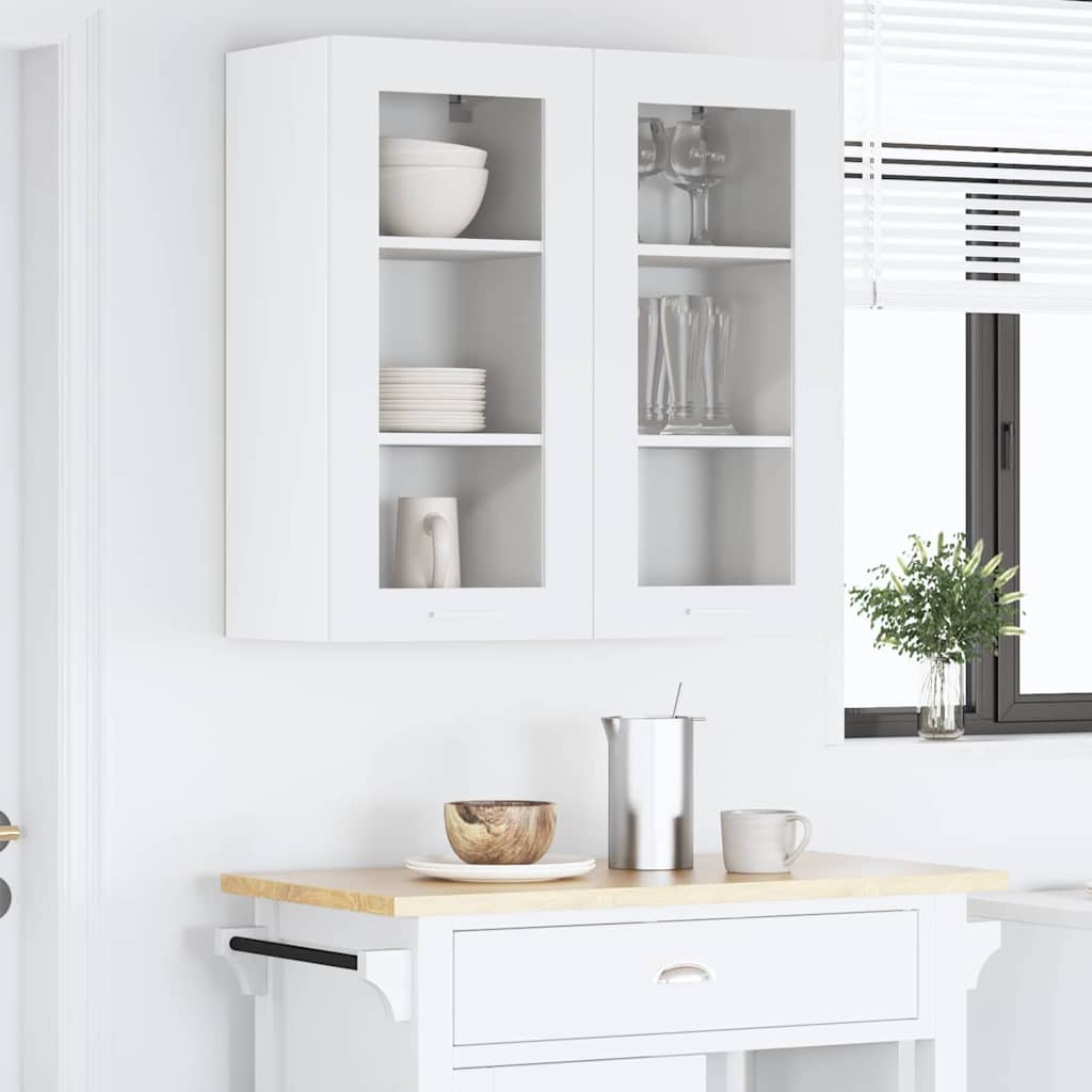 vidaXL Κρεμαστό ντουλάπι Λευκό 40 x 31 x 80 εκ. Επεξεργασμένο Ξύλο
