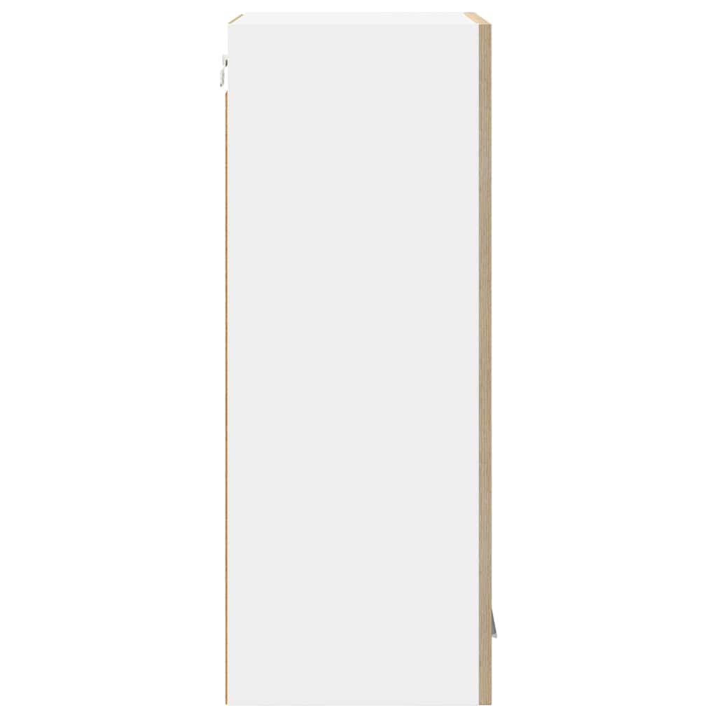 vidaXL Κρεμαστό ντουλάπι με πόρτα Riga Δρύς Sonoma 40 x 31 x 80 εκ.