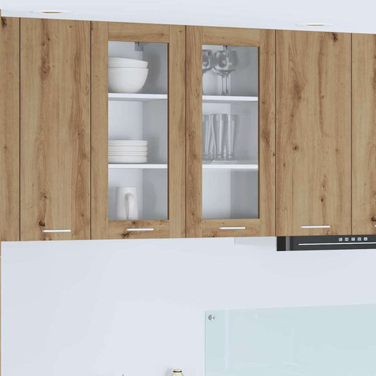 vidaXL Κρεμαστό ντουλάπι με ράφι Riga Artisan Oak 40 x 31 x 80 εκ.