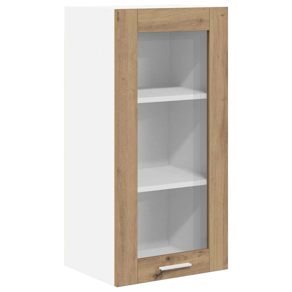 vidaXL Κρεμαστό ντουλάπι με ράφι Riga Artisan Oak 40 x 31 x 80 εκ.