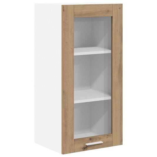 vidaXL Κρεμαστό ντουλάπι με ράφι Riga Artisan Oak 40 x 31 x 80 εκ.