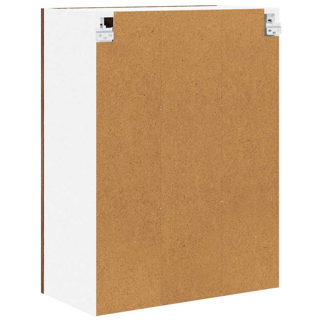 vidaXL Κρεμαστό ντουλάπι με ράφι Riga Καπνιστό Δρύς 60 x 31 x 80 εκ.