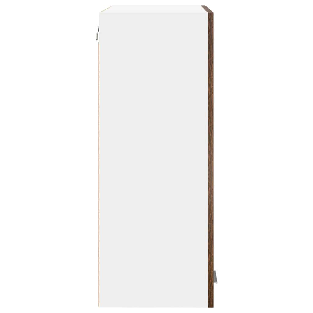 vidaXL Κρεμαστό ντουλάπι με ράφι Riga Καπνιστό Δρύς 60 x 31 x 80 εκ.