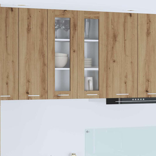 vidaXL Κρεμαστό ντουλάπι με ράφι Riga Artisan Oak 60 x 31 x 80 εκ.