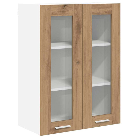vidaXL Κρεμαστό ντουλάπι με ράφι Riga Artisan Oak 60 x 31 x 80 εκ.