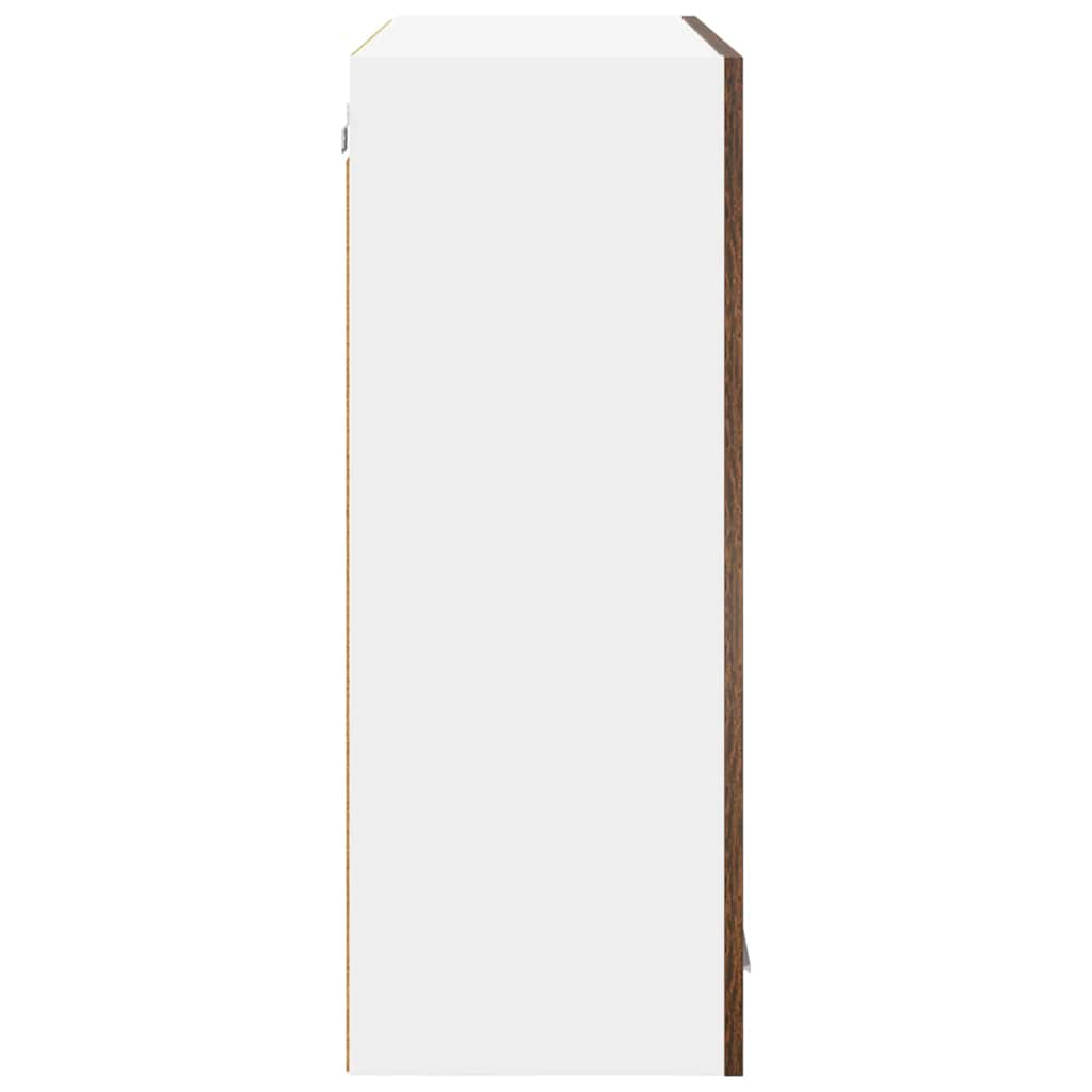 vidaXL Κρεμαστό ντουλάπι με ράφι Riga Καπνιστό Δρύς 80 x 31 x 80 εκ.