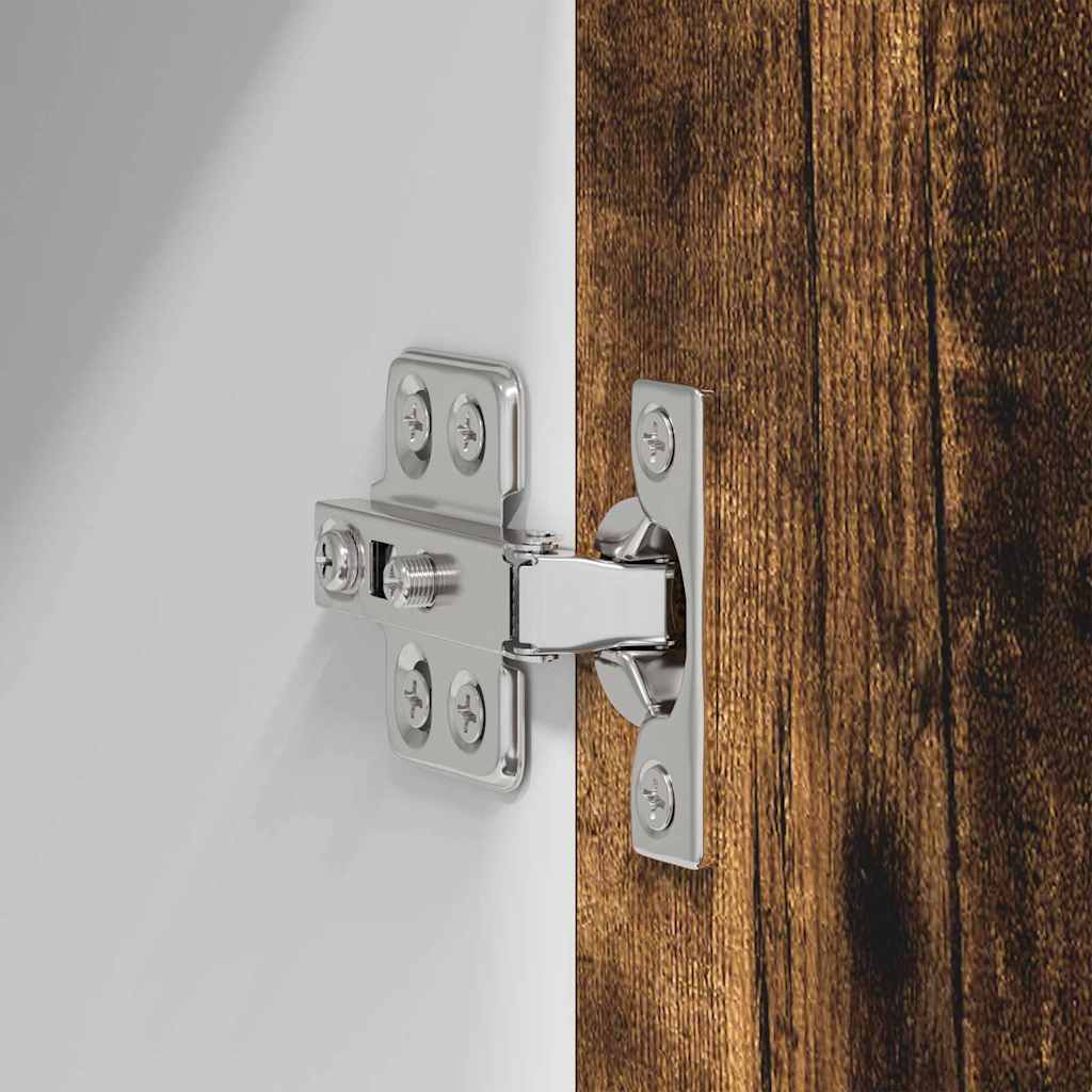 vidaXL Κρεμαστό ντουλάπι με ράφι Riga Καπνιστό Δρύς 30 x 31 x 100 εκ.