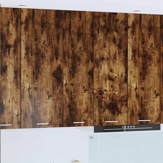 vidaXL Κρεμαστό ντουλάπι με ράφι Riga Καπνιστό Δρύς 30 x 31 x 100 εκ.