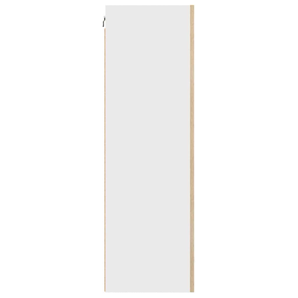 vidaXL Κρεμαστό ντουλάπι Riga Σομόνα Δρυς και Λευκό 50 x 31 x 100 εκ.