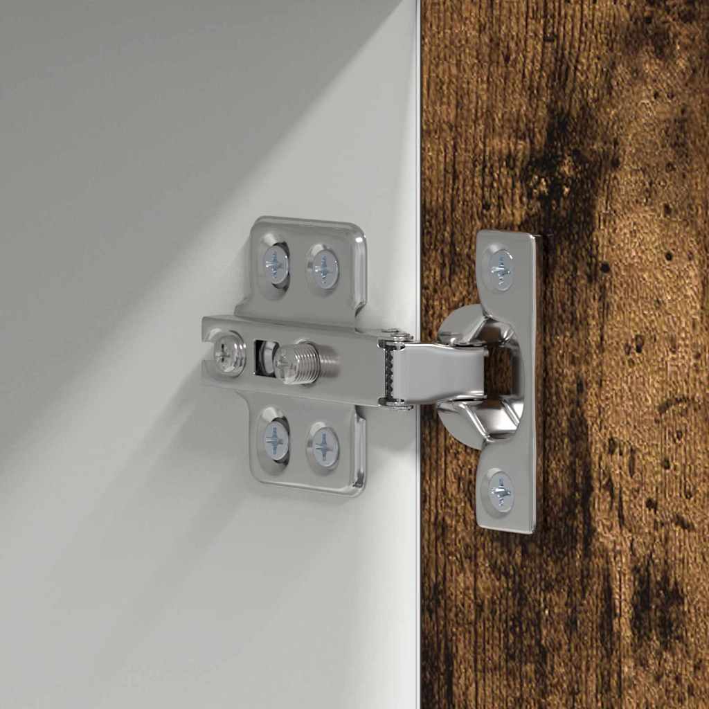 vidaXL Κρεμαστό ντουλάπι Riga Σομόνα Δρυς και Λευκό 50 x 31 x 100 εκ.