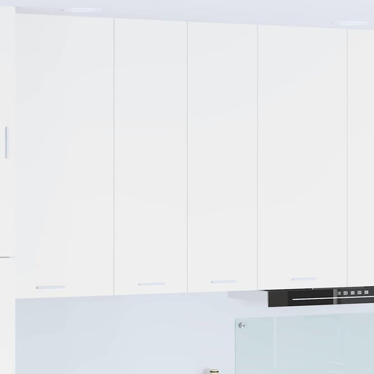 vidaXL Κρεμαστό ντουλάπι με ράφι με πόρτα Riga Λευκό 60 x 31 x 100 εκ.