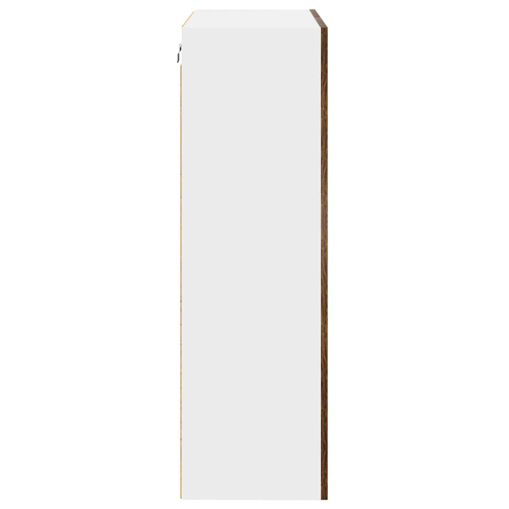 vidaXL Κρεμαστό ντουλάπι με ράφι Riga Καπνιστό Δρύς 60 x 31 x 100 εκ.