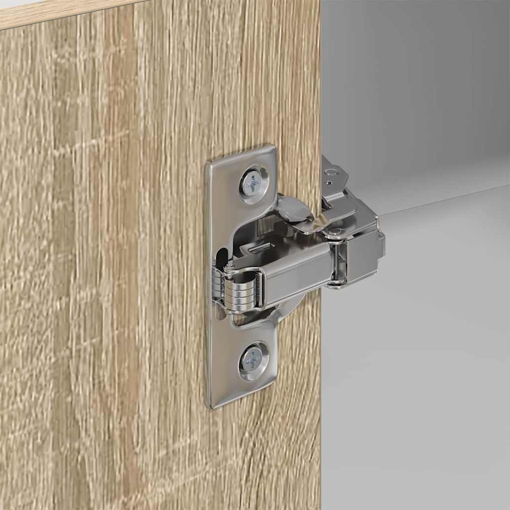 vidaXL Κρεμαστό ντουλάπι Riga Σομόνα Δρυς και Λευκό 57 x 57 x 100 εκ.