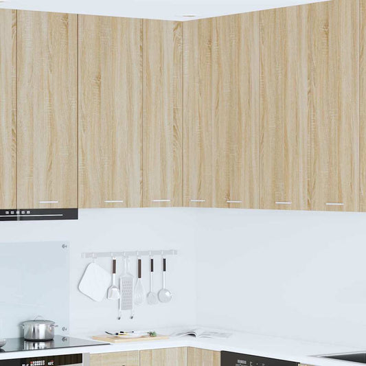 vidaXL Κρεμαστό ντουλάπι Riga Σομόνα Δρυς και Λευκό 57 x 57 x 100 εκ.