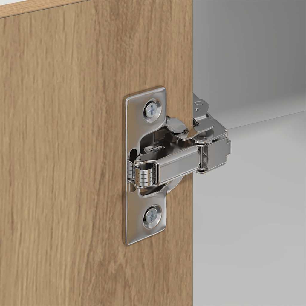 vidaXL Κρεμαστό ντουλάπι με ράφι Riga Χειροποίητη Δρυς και Λευκό