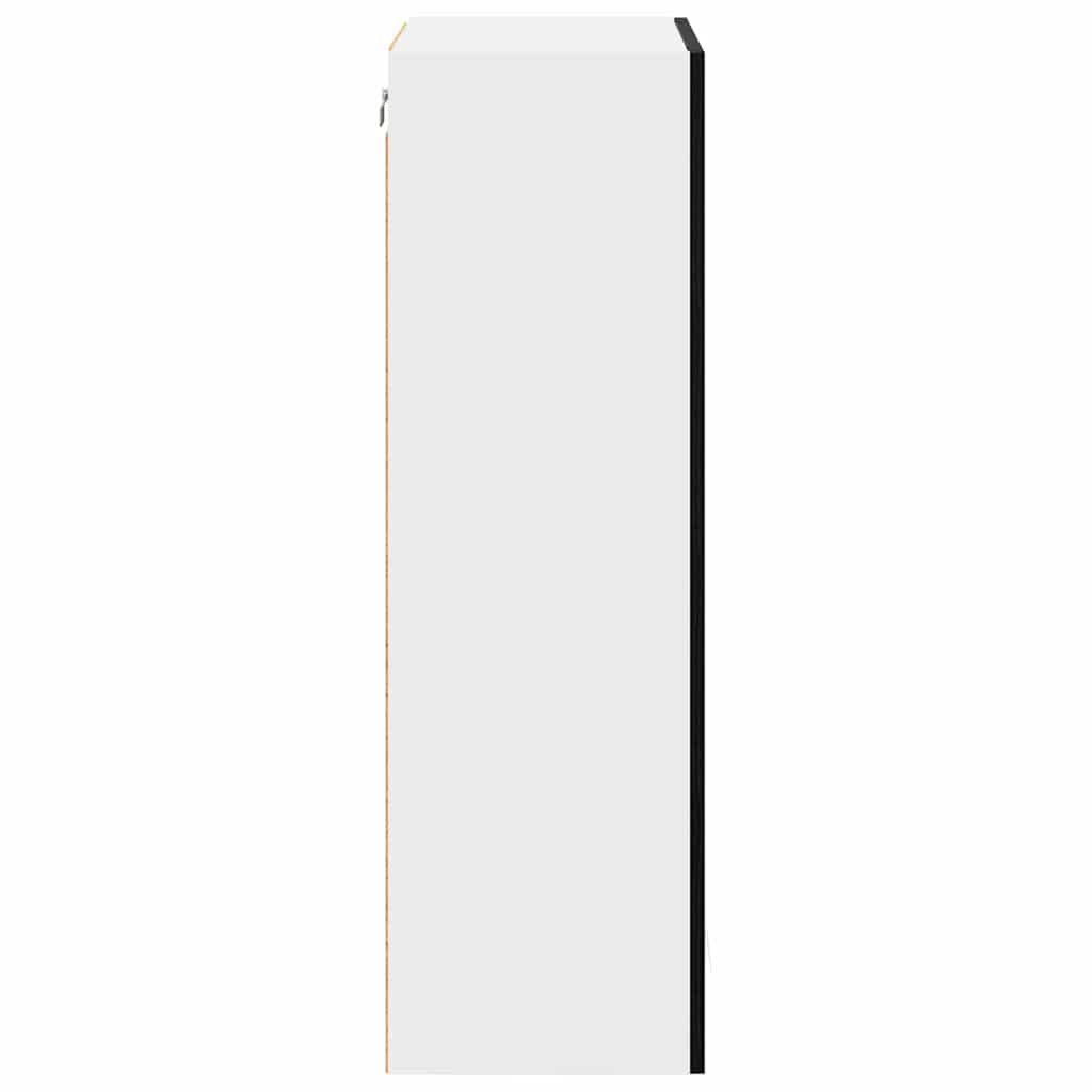 vidaXL Κρεμαστό ντουλάπι με ράφι Riga Μαύρη Οξυά 40 x 31 x 100 εκ.