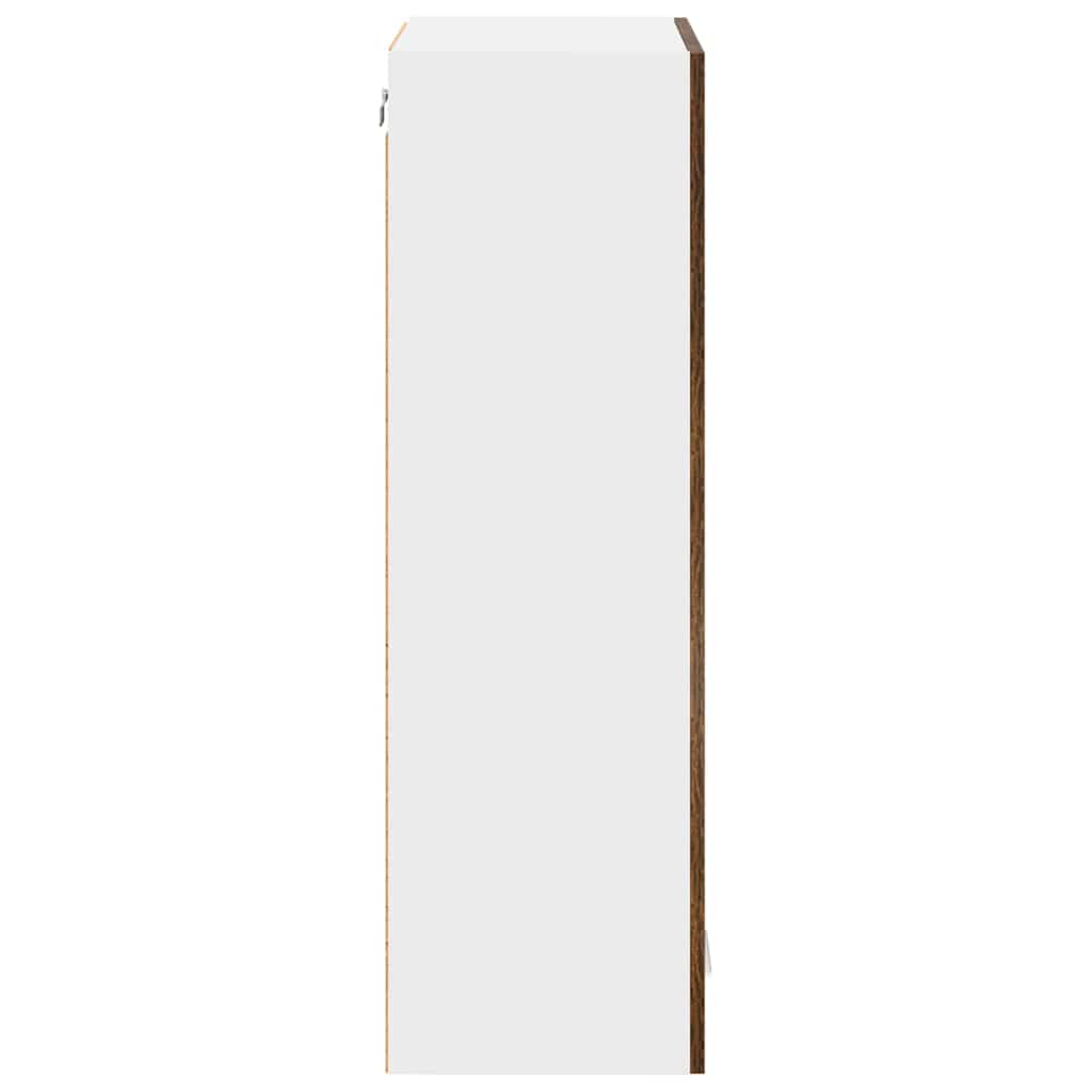 vidaXL Κρεμαστό ντουλάπι με ράφι Riga Καπνιστό Δρύς 60 x 31 x 100 εκ.