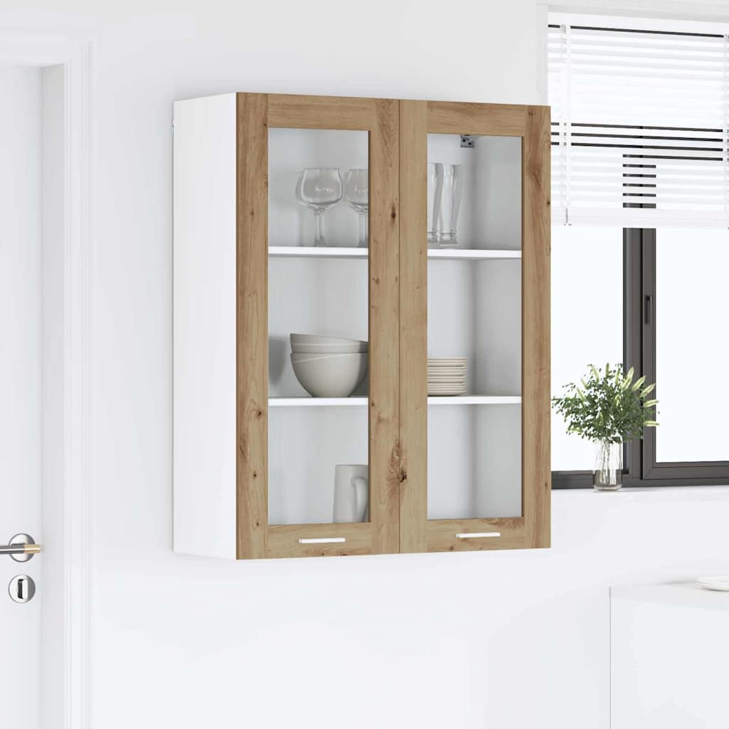 vidaXL Κρεμαστό ντουλάπι με ράφι Riga Artisan Oak 80 x 31 x 100 εκ.