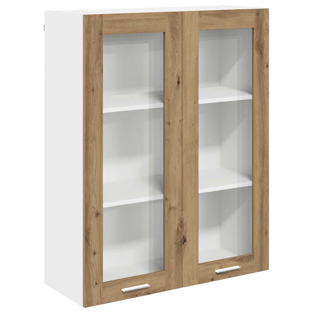 vidaXL Κρεμαστό ντουλάπι με ράφι Riga Artisan Oak 80 x 31 x 100 εκ.