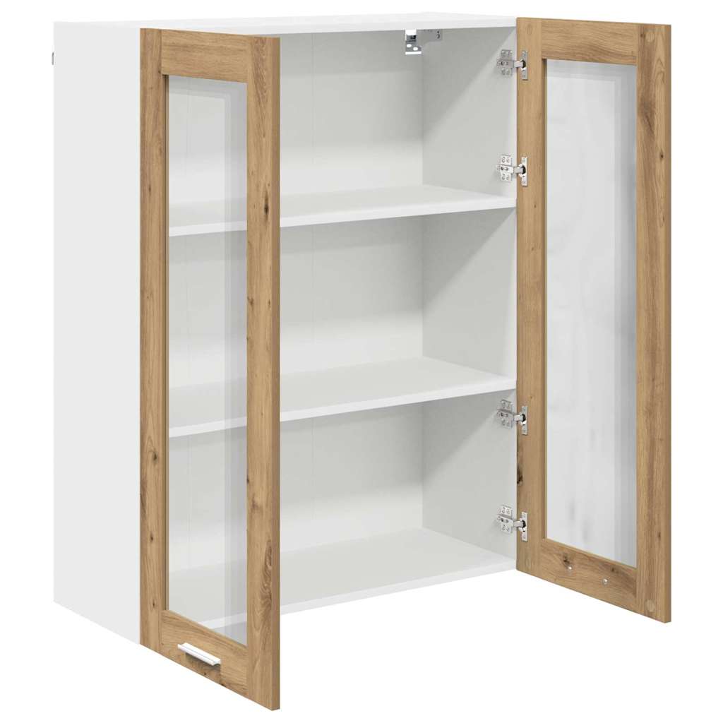 vidaXL Κρεμαστό ντουλάπι με ράφι Riga Artisan Oak 80 x 31 x 100 εκ.