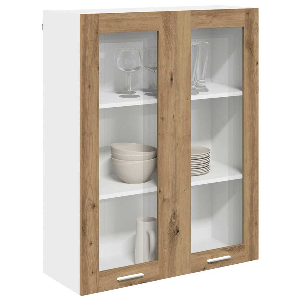 vidaXL Κρεμαστό ντουλάπι με ράφι Riga Artisan Oak 80 x 31 x 100 εκ.