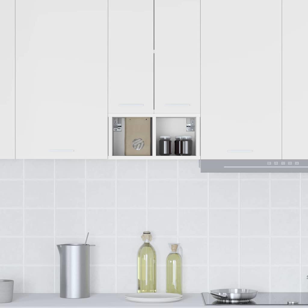 vidaXL Κρεμαστό ντουλάπι με ράφι Riga Λευκό 20 x 29,5 x 40 εκ.