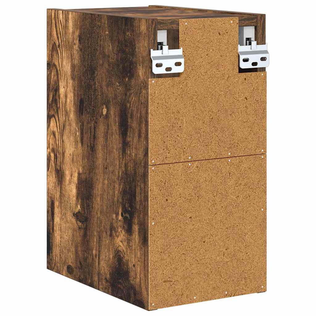 vidaXL Κρεμαστό ντουλάπι με ράφι Riga Καπνιστό Δρύς 20 x 29,5 x 40 εκ.