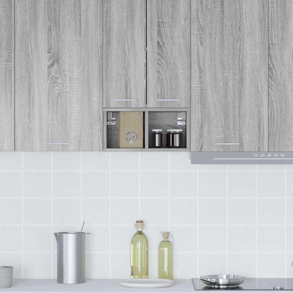 vidaXL Κρεμαστό ντουλάπι με ράφι Riga Γκρίζο Σονομα 20 x 29,5 x 40 εκ.